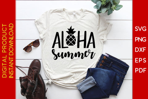 Aloha Summer SVG PNG PDF Cut File SVG Creativedesigntee 