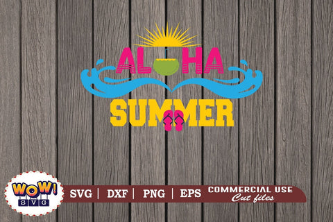 Aloha summer svg, Summer svg, Beach svg, Png, Dxf SVG Wowsvgstudio 