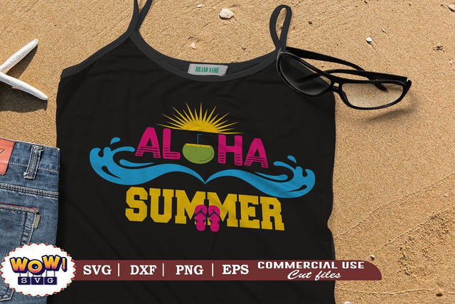 Aloha summer svg, Summer svg, Beach svg, Png, Dxf SVG Wowsvgstudio 