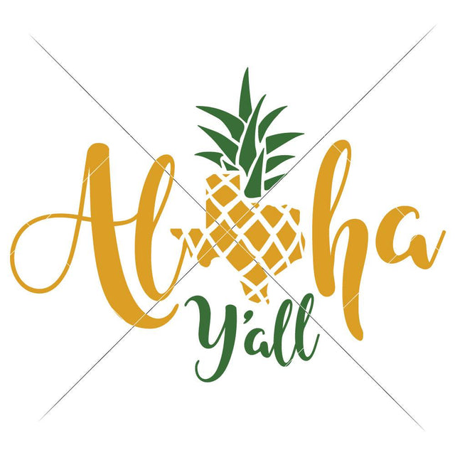 Aloha Y'all (Texas) SVG Chameleon Cuttables 