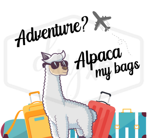 Alpaca My Bags - Sublimation Graphic For Skinny Tumbler Sublimation DIYxe Designs 