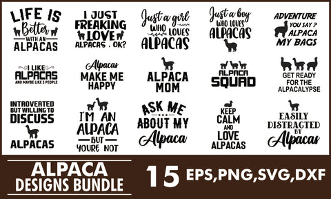 Alpacas SVG Designs Bundle SVG PatternFeed8 