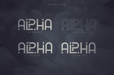 Alpha Display Font - 4 styles Font VPcreativeshop 