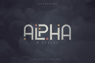Alpha Display Font - 4 styles Font VPcreativeshop 