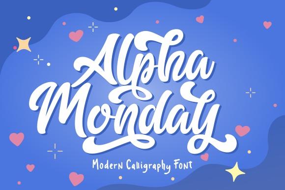 Alpha Monday Font eknojistudio99 
