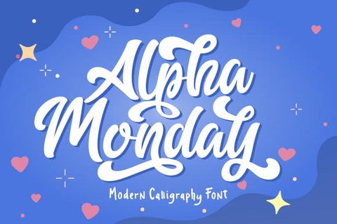 Alpha Monday Font eknojistudio99 