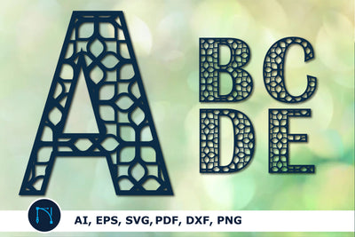 alphabet a-z laser/paper cut svg bundle SVG MD JOYNAL ABDIN 