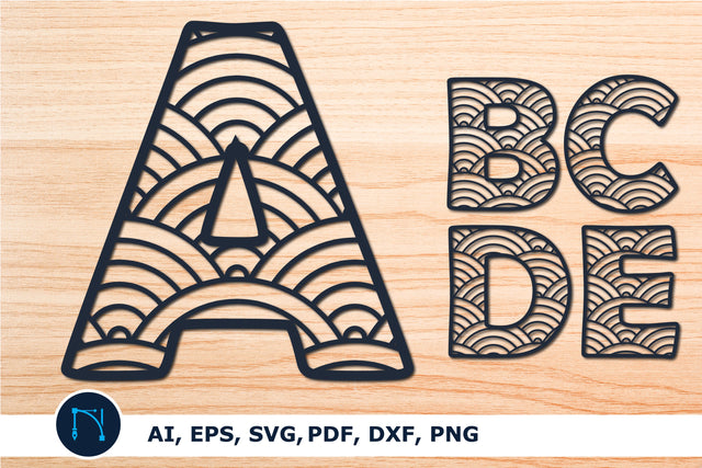 alphabet a-z laser/paper cut svg bundle SVG MD JOYNAL ABDIN 