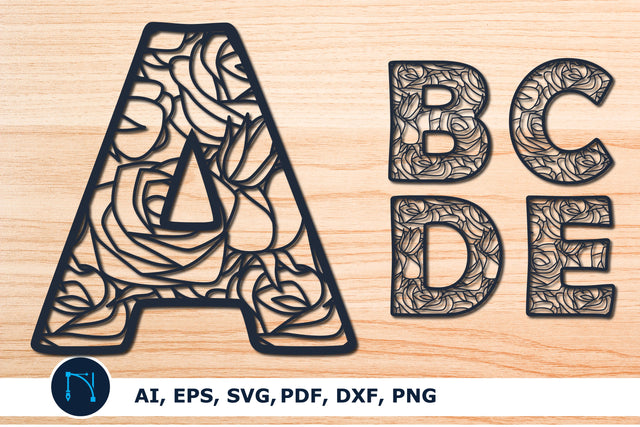 alphabet a-z laser/paper cut svg bundle SVG MD JOYNAL ABDIN 