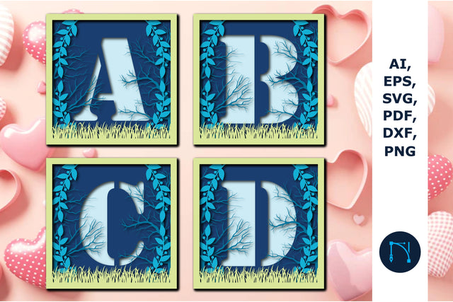 ALPHABET A-Z SHADOW BOX BUNDLE SVG SVG MD JOYNAL ABDIN 