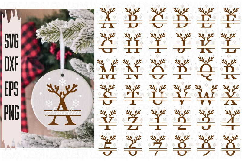 Alphabet Christmas Svg SVG Lerastudio 