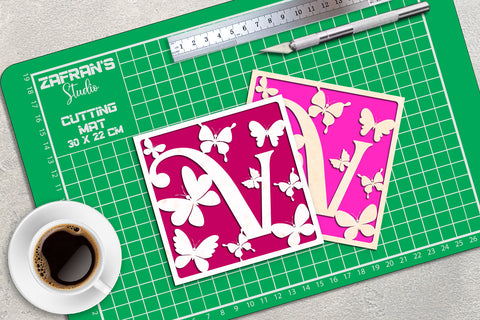 Alphabet Cover Papercut A-Z 4 Bundle svg eps ai png pdf SVG zafrans studio 