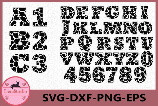 Alphabet Cow svg SVG Lerastudio 