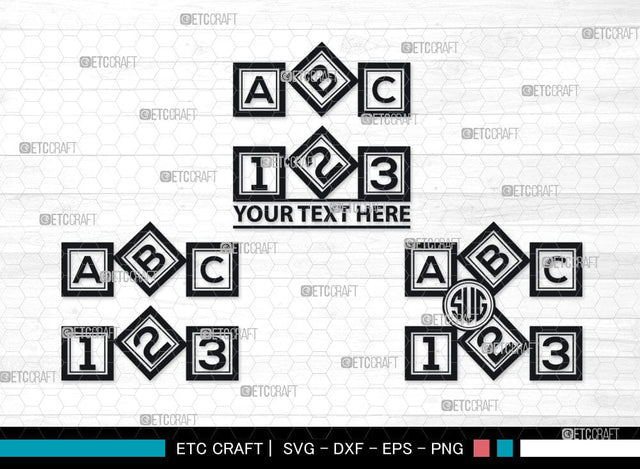 Alphabet Cubes ABC Monogram, Alphabet Cubes ABC Silhouette, Alphabet Cubes SVG Cut Files, Cubes ABC Silhouette, Letter Svg, Cubes ABC Svg, Sports Svg, Baby Alphabet Svg, SB00099 SVG ETC Craft 