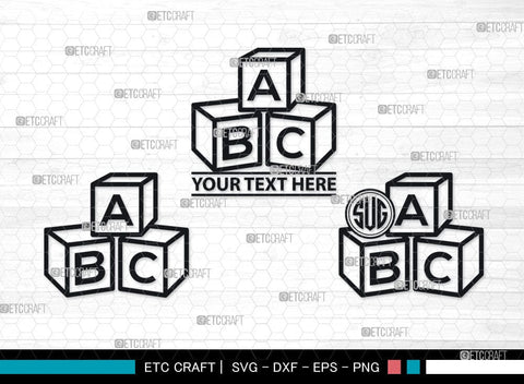 Alphabet Cubes ABC Monogram, Alphabet Cubes ABC Silhouette, Alphabet Cubes SVG Cut Files, Cubes ABC Silhouette, Letter Svg, Cubes ABC Svg, Sports Svg, Baby Alphabet Svg, SB00099 SVG ETC Craft 