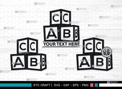 Alphabet Cubes ABC Monogram, Alphabet Cubes ABC Silhouette, Alphabet Cubes SVG Cut Files, Cubes ABC Silhouette, Letter Svg, Cubes ABC Svg, Sports Svg, Baby Alphabet Svg, SB00099 SVG ETC Craft 
