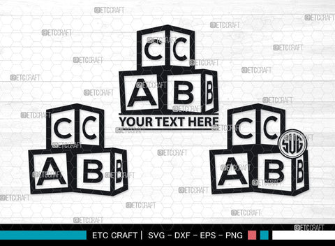 Alphabet Cubes ABC Monogram, Alphabet Cubes ABC Silhouette, Alphabet Cubes SVG Cut Files, Cubes ABC Silhouette, Letter Svg, Cubes ABC Svg, Sports Svg, Baby Alphabet Svg, SB00099 SVG ETC Craft 