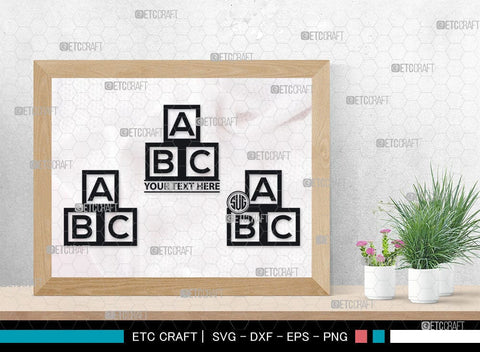 Alphabet Cubes ABC Monogram, Alphabet Cubes ABC Silhouette, Alphabet Cubes SVG Cut Files, Cubes ABC Silhouette, Letter Svg, Cubes ABC Svg, Sports Svg, Baby Alphabet Svg, SB00099 SVG ETC Craft 