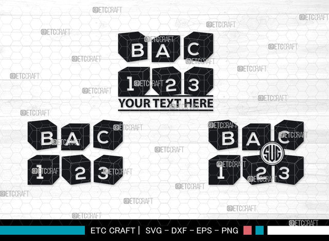 Alphabet Cubes ABC Monogram, Alphabet Cubes ABC Silhouette, Alphabet Cubes SVG Cut Files, Cubes ABC Silhouette, Letter Svg, Cubes ABC Svg, Sports Svg, Baby Alphabet Svg, SB00099 SVG ETC Craft 