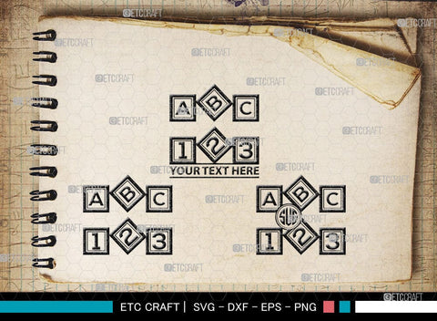 Alphabet Cubes ABC Monogram, Alphabet Cubes ABC Silhouette, Alphabet Cubes SVG Cut Files, Cubes ABC Silhouette, Letter Svg, Cubes ABC Svg, Sports Svg, Baby Alphabet Svg, SB00099 SVG ETC Craft 