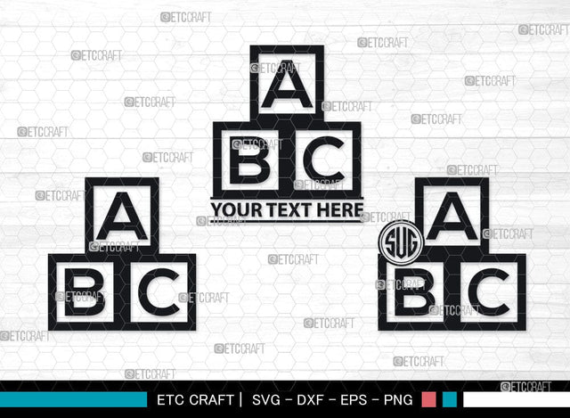 Alphabet Cubes ABC Monogram, Alphabet Cubes ABC Silhouette, Alphabet Cubes SVG Cut Files, Cubes ABC Silhouette, Letter Svg, Cubes ABC Svg, Sports Svg, Baby Alphabet Svg, SB00099 SVG ETC Craft 