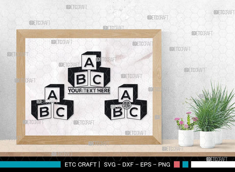 Alphabet Cubes ABC Monogram, Alphabet Cubes ABC Silhouette, Alphabet Cubes SVG Cut Files, Cubes ABC Silhouette, Letter Svg, Cubes ABC Svg, Sports Svg, Baby Alphabet Svg, SB00099 SVG ETC Craft 