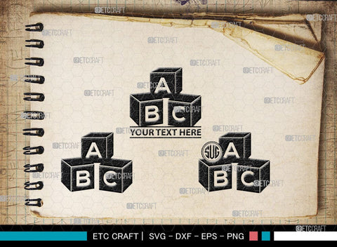 Alphabet Cubes ABC Monogram, Alphabet Cubes ABC Silhouette, Alphabet Cubes SVG Cut Files, Cubes ABC Silhouette, Letter Svg, Cubes ABC Svg, Sports Svg, Baby Alphabet Svg, SB00099 SVG ETC Craft 