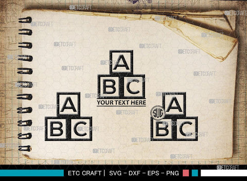 Alphabet Cubes ABC Monogram, Alphabet Cubes ABC Silhouette, Alphabet Cubes SVG Cut Files, Cubes ABC Silhouette, Letter Svg, Cubes ABC Svg, Sports Svg, Baby Alphabet Svg, SB00099 SVG ETC Craft 