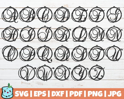 Alphabet Earrings 2 SVG MintyMarshmallows 