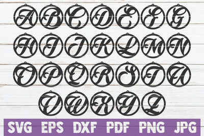 Alphabet Earrings SVG MintyMarshmallows 