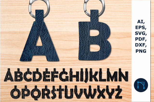 Alphabet Faux Leather Key Fob bundle SVG SVG MD JOYNAL ABDIN 