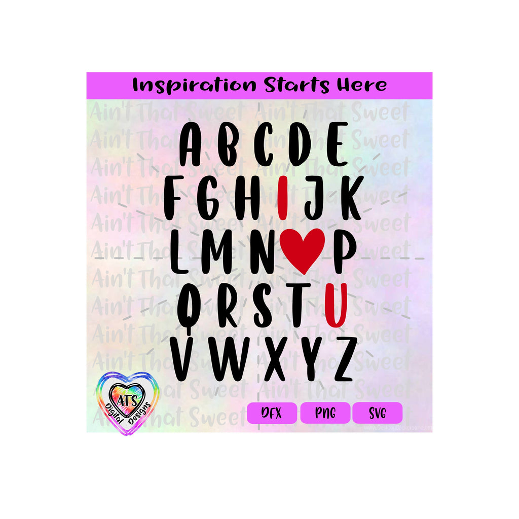 Alphabet Heart Silhouette