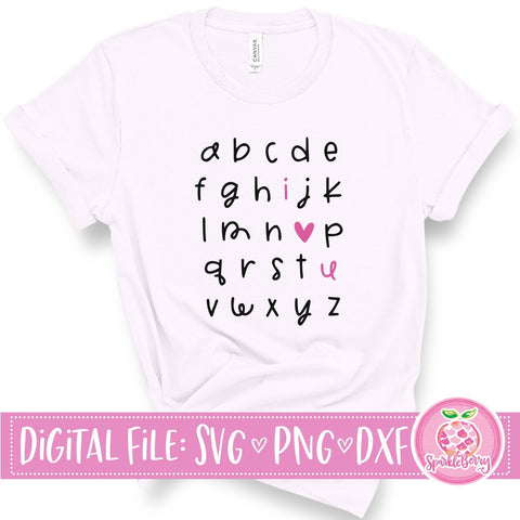 Alphabet I love you | SVG Cut file SVG SparkleBerry 