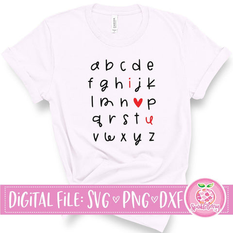 Alphabet I love you | SVG Cut file SVG SparkleBerry 