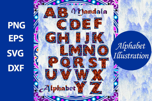 Alphabet Illustration SVG Ethnic Touch 