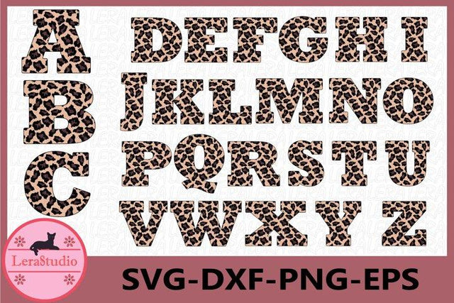Alphabet leopard svg SVG Lerastudio 