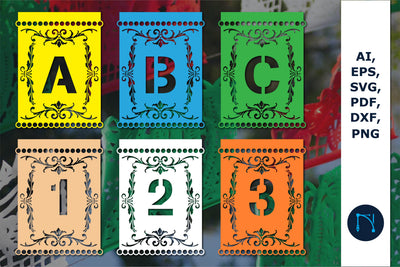 Alphabet & NUMBER Banner 3d SVG bundle SVG MD JOYNAL ABDIN 