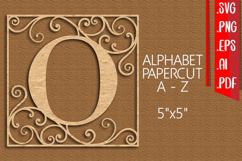 Alphabet Papercut A-Z -svg eps ai png pdf SVG zafrans studio 