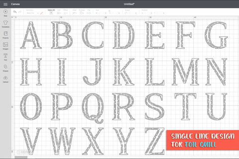 Alphabet Set For Foil Quill - Single Line Design SVG SVG Slim Studio 