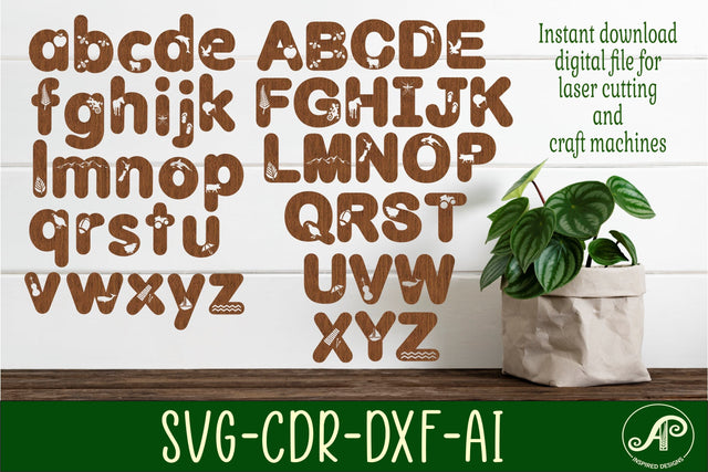 Alphabet sets with New Zealand theme cut outs SVG APInspireddesigns 