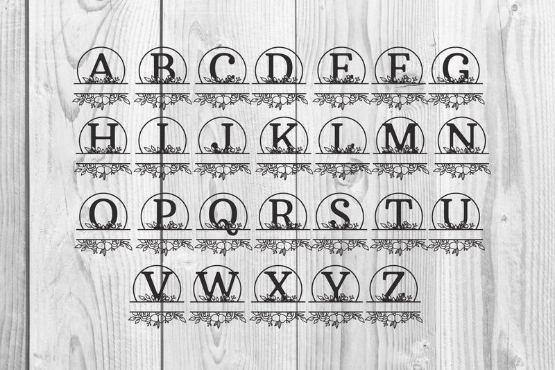 Alphabet Split Monogram Bundle Letters - So Fontsy