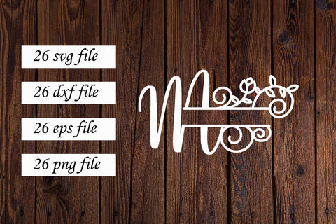 alphabet split monogram SVG dadan_pm 