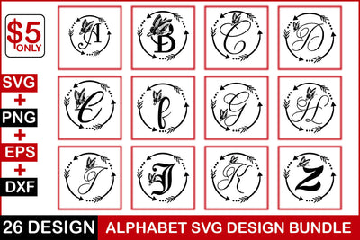 Alphabet Svg Design Bundle SVG Rupkotha 