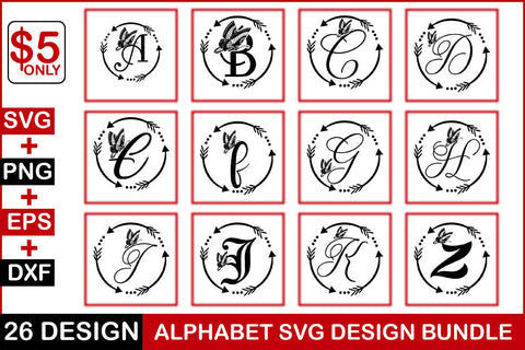 Alphabet Svg Design Bundle SVG Rupkotha 