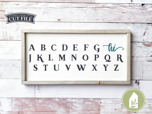 Alphabet SVG | Kids svg | Farmhouse Nursery SVG SVG LilleJuniper 