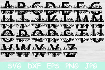 Alphabet Svg, Split Letter Monogram Svg. Split Font Svg Files for Cricut. Initial Split Monogram Svg. Split Letter Svg Vector Cut Design. SVG TiffsCraftyCreations 