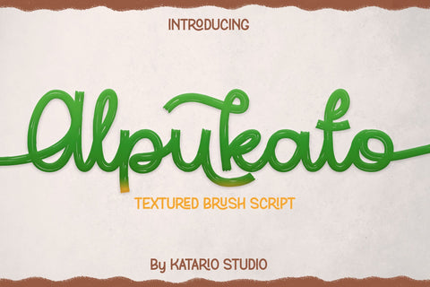 Alpukato | Monoline Brush Script Font Font Katario Studio 