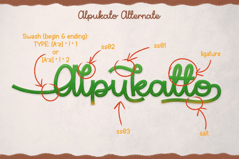 Alpukato | Monoline Brush Script Font Font Katario Studio 
