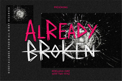 Already Broken Font Allouse.Studio 
