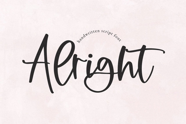 Alright - Modern Script Font Font KA Designs 